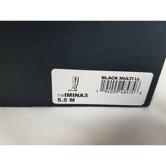 Tommy Hilfiger Sz. 5.5M Imina Leather Knee High Riding Boots Black/Brown NEW - Picture 10 of 10